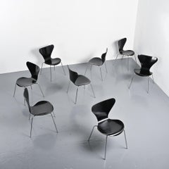 Chairs by Arne Jacobsen, Fritz Hansen circa 1970, Set of 8
