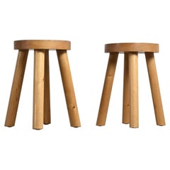 Pair of Stools by René Martin, Méribel circa 1965