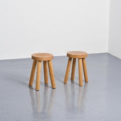 Pair of Stools by René Martin, Méribel circa 1965
