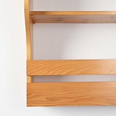 Pine wall shelf, Les Arcs 1800, circa 1970