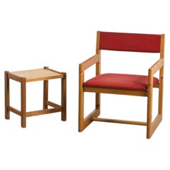 Sillón y mesita auxiliar de André Sornay, hacia 1965