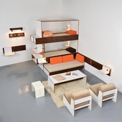 Headboard and Double Bed by Pierre Guariche, circa 1968