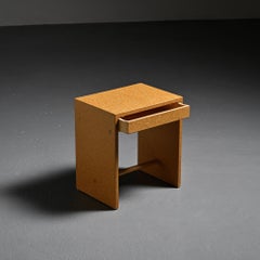 Rare Chipboard stool by Max Bill, Ulm, circa 1962