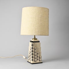 Lampada da tavolo in ceramica, Charles Harva, Francia, 1930 circa