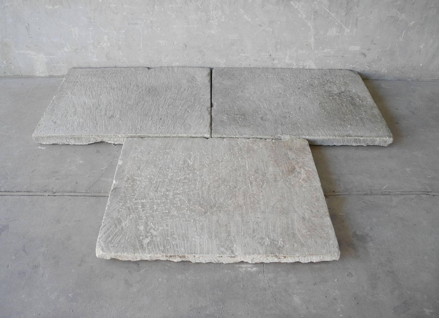 Antique, Reclaimed Bars de Tauligan Stone Flooring  In Good Condition For Sale In Houston, TX
