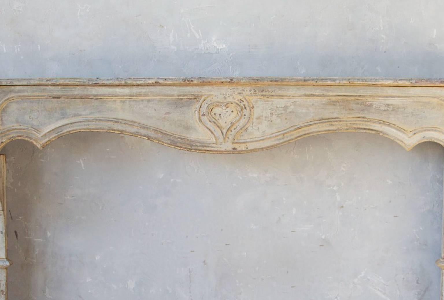 French Antique 18th Century Mantel from Cucurone, a Village in Provence