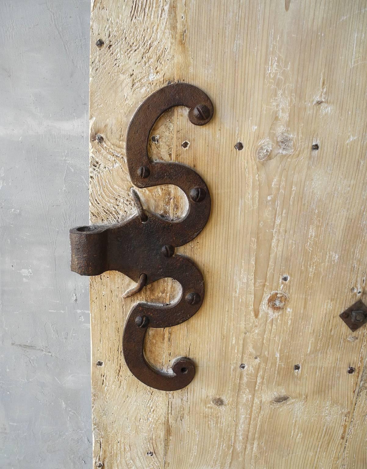 18th Century and Earlier Pair of Antique 18th Century Entrance Doors from St. Marcellin