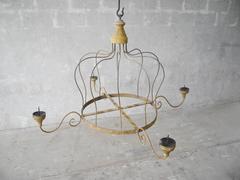 Antique 19th Century Yellow French Candelabra