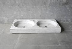 Late 18th Century White Marble Double Sink from a Bastide in Provence