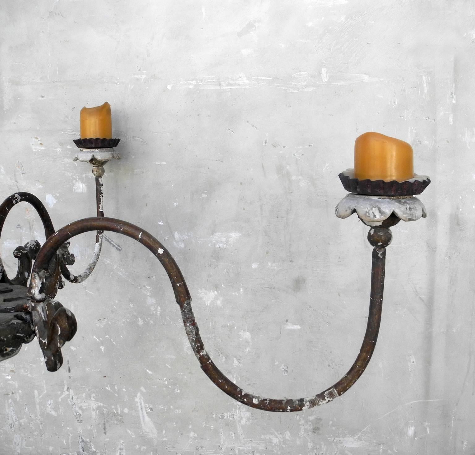 19th Century French Chandelier with Four Candelabra Arms 1
