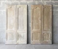 Two Pairs of Matching Antique Cabinet Doors with Reclaimed Hardware