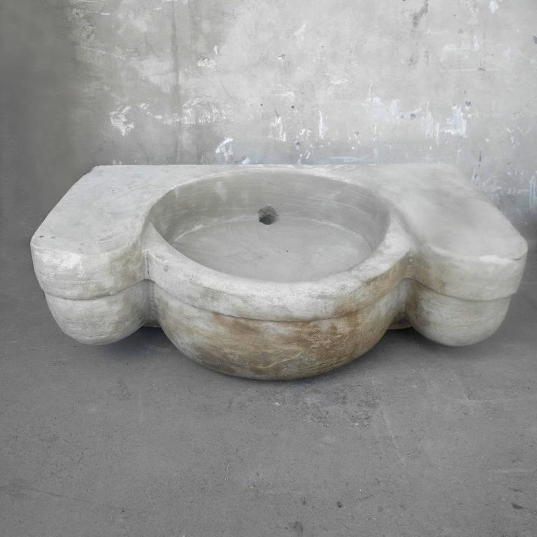 Antique Stone Sink From The Chateau De Saint Christol In The 17th Century