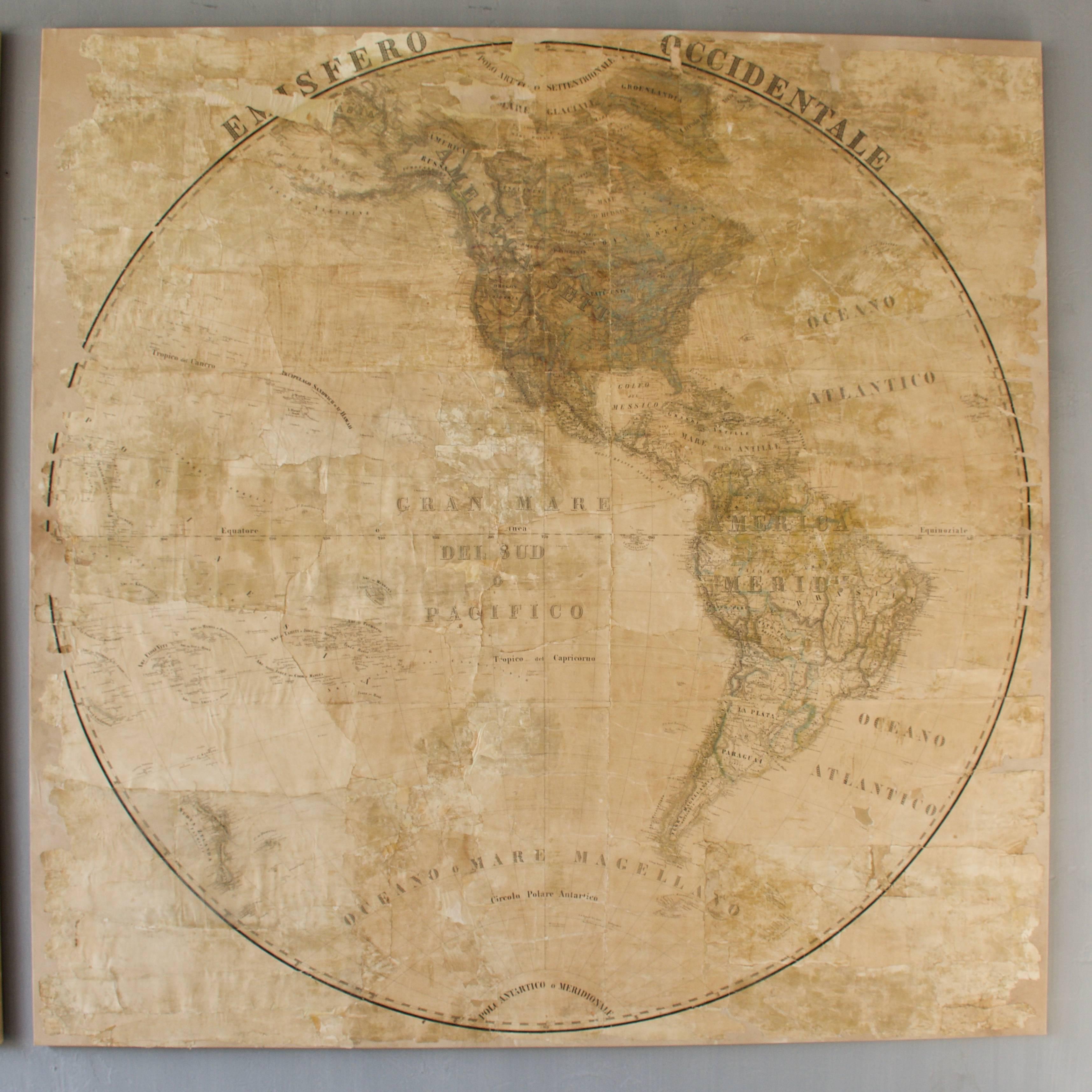 Italian Pair of Late 18th Century Maps from Italy For Sale