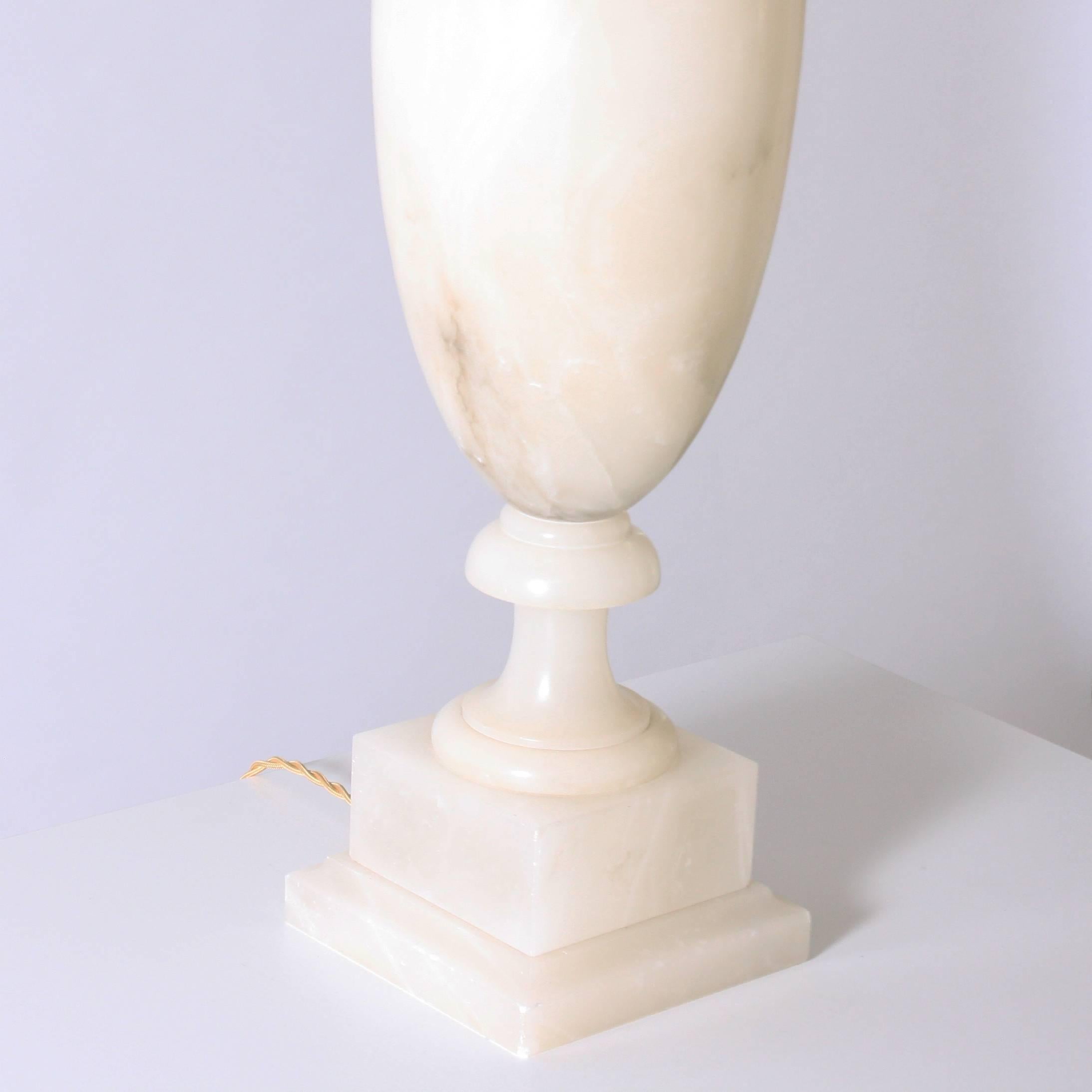 Mid-20th Century Italian Alabaster Lamp, circa 1940