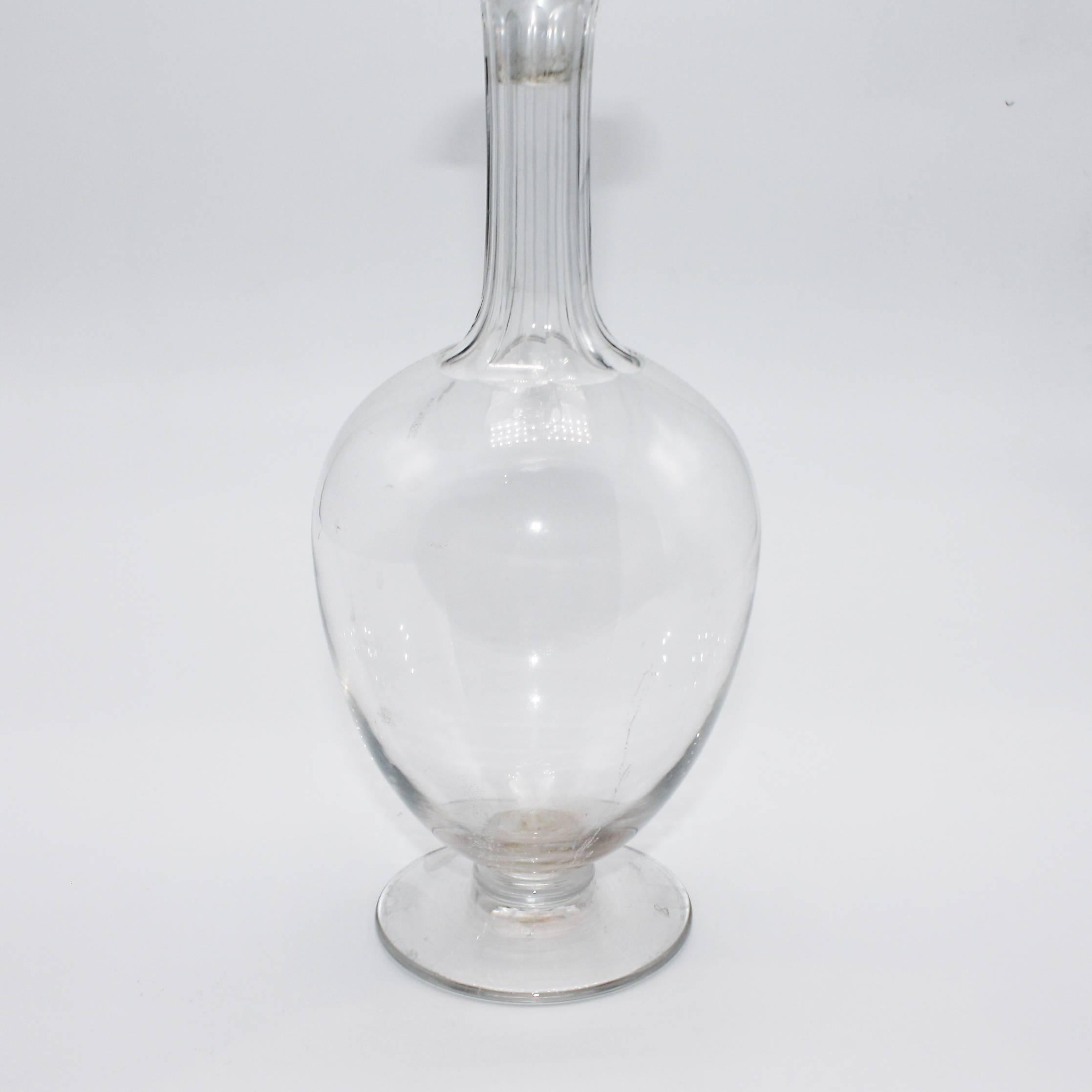 Georgian Clear Crystal Decanter, circa 1850 In Good Condition In Dallas, TX