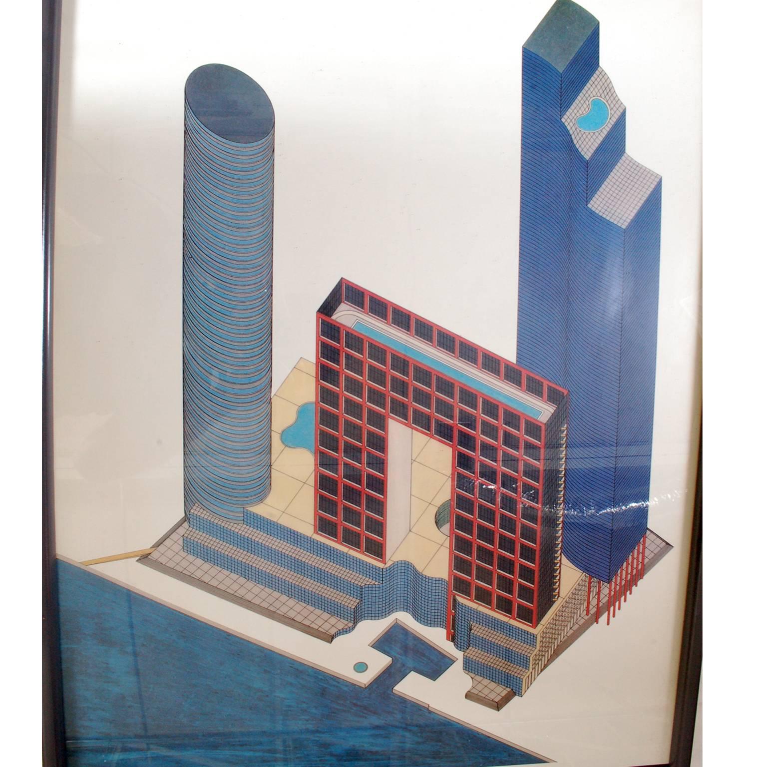 American Arquitectonica Poster, 1984 For Sale