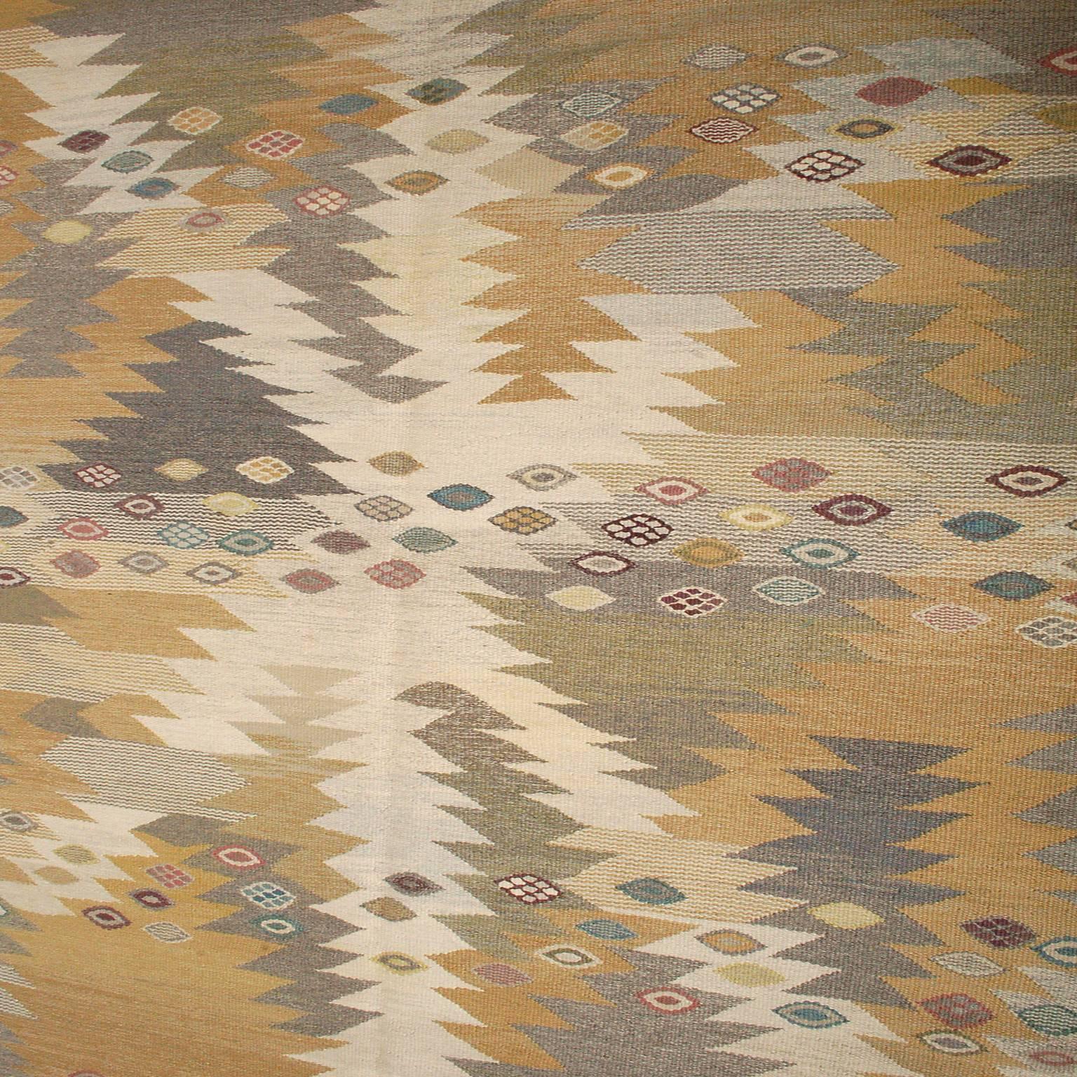Barbro Nilsson: „Tanga“-Teppich „Seaweed“ (Seide) für MMF, 1955 (Wolle) im Angebot