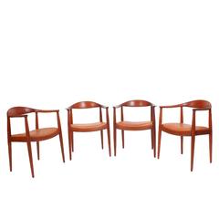 Set of Four Hans Wegner Classic Chairs