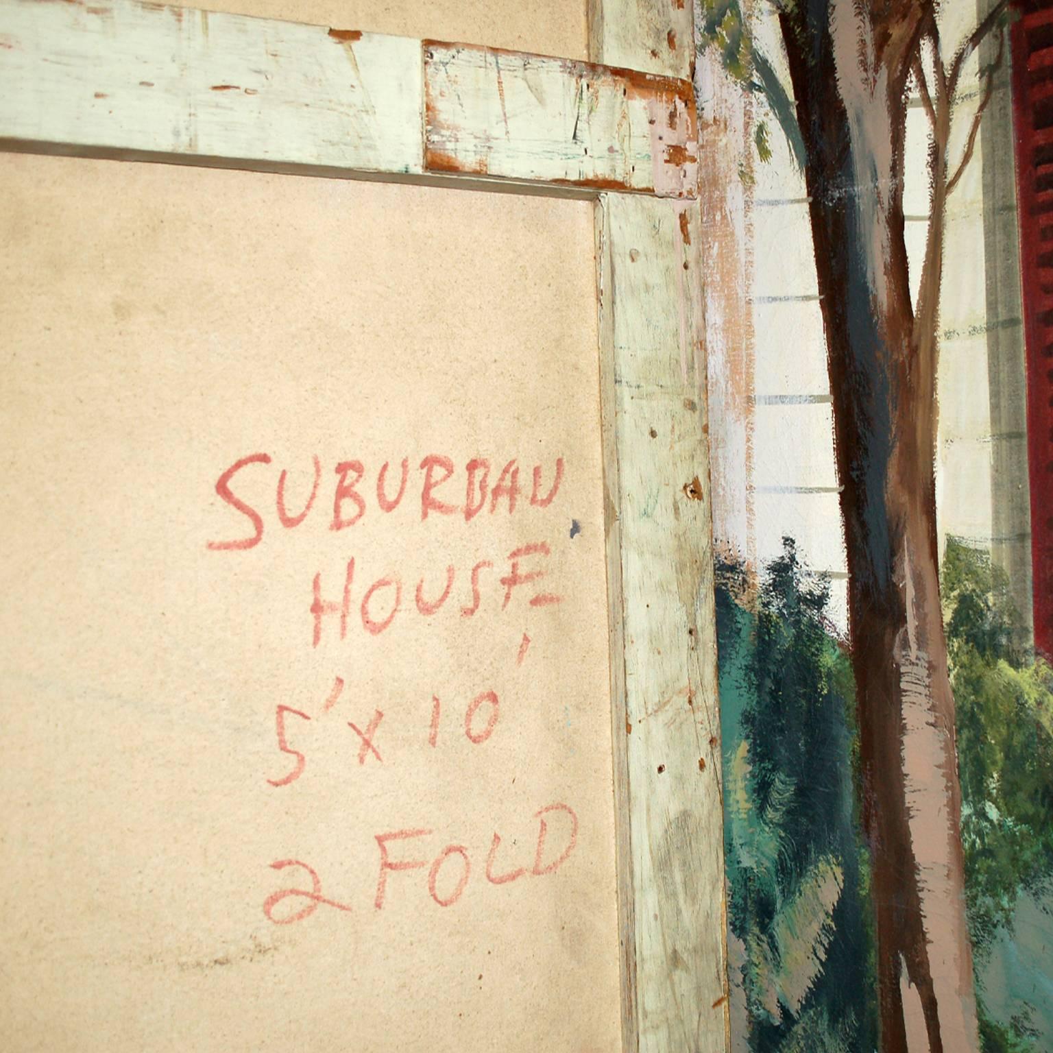 Late 20th Century Original Saturday Night Live 'Suburban House' Set Backdrop
