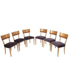 Set of Six Swedish Dining Chairs by Mjolby Intarsia, 1940s