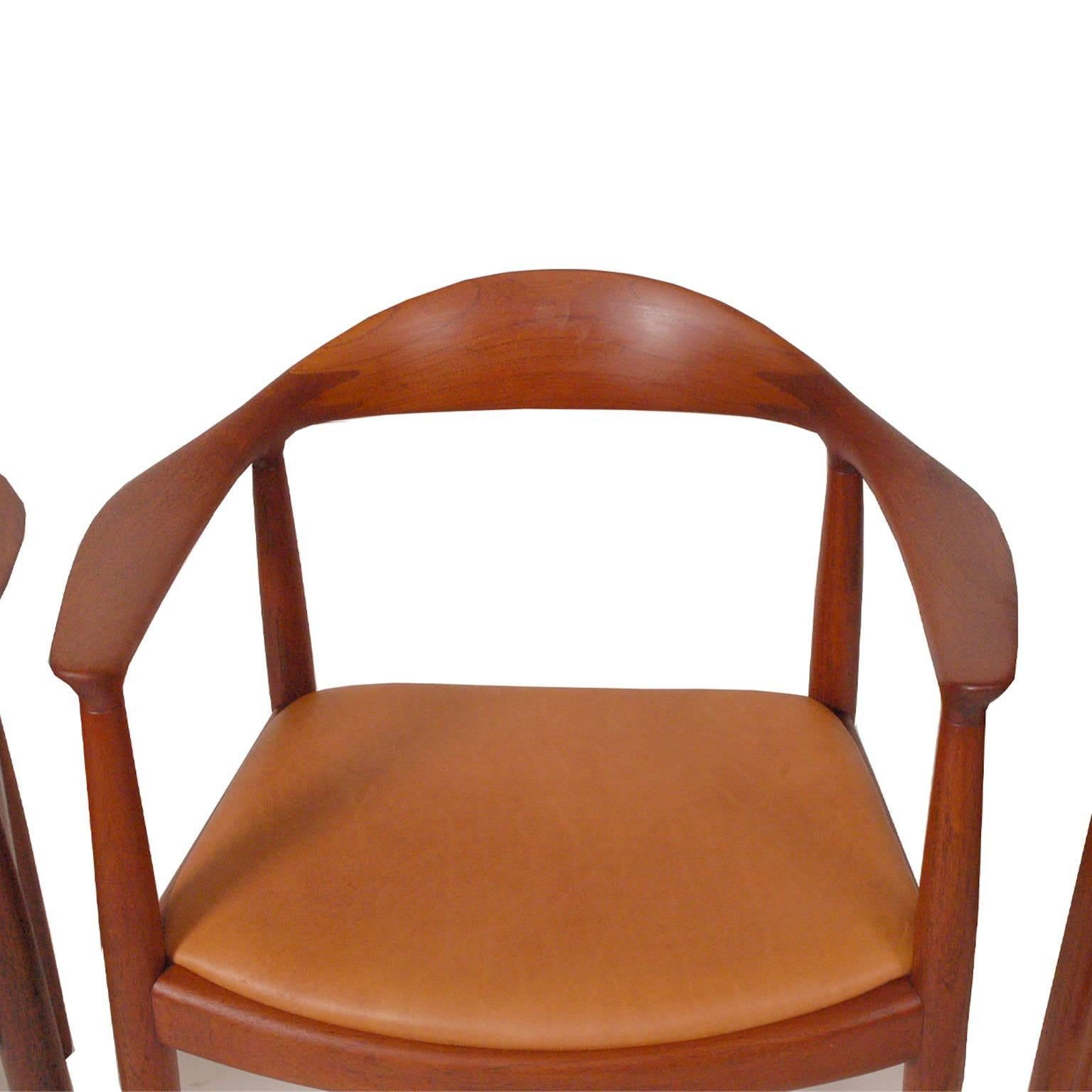 Set of Six Teak Classic Chairs by Hans Wegner for Johannes Hansen 1