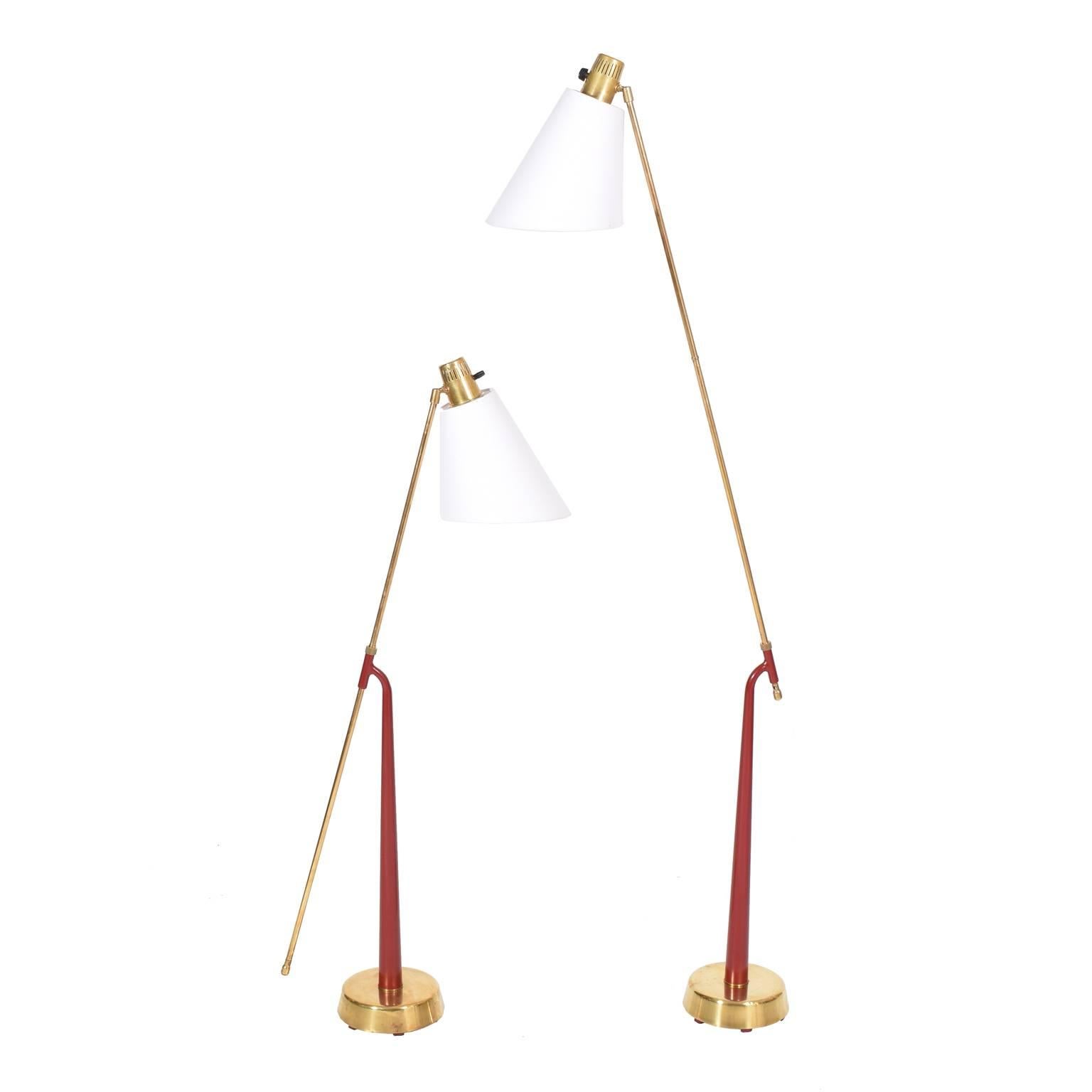 Swedish  Floor Lamps by Hans Bergstrom for Ateljé Lyktan