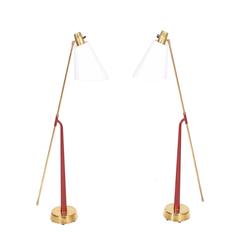 Pair of Floor Lamps by Hans Bergstrom for Ateljé Lyktan