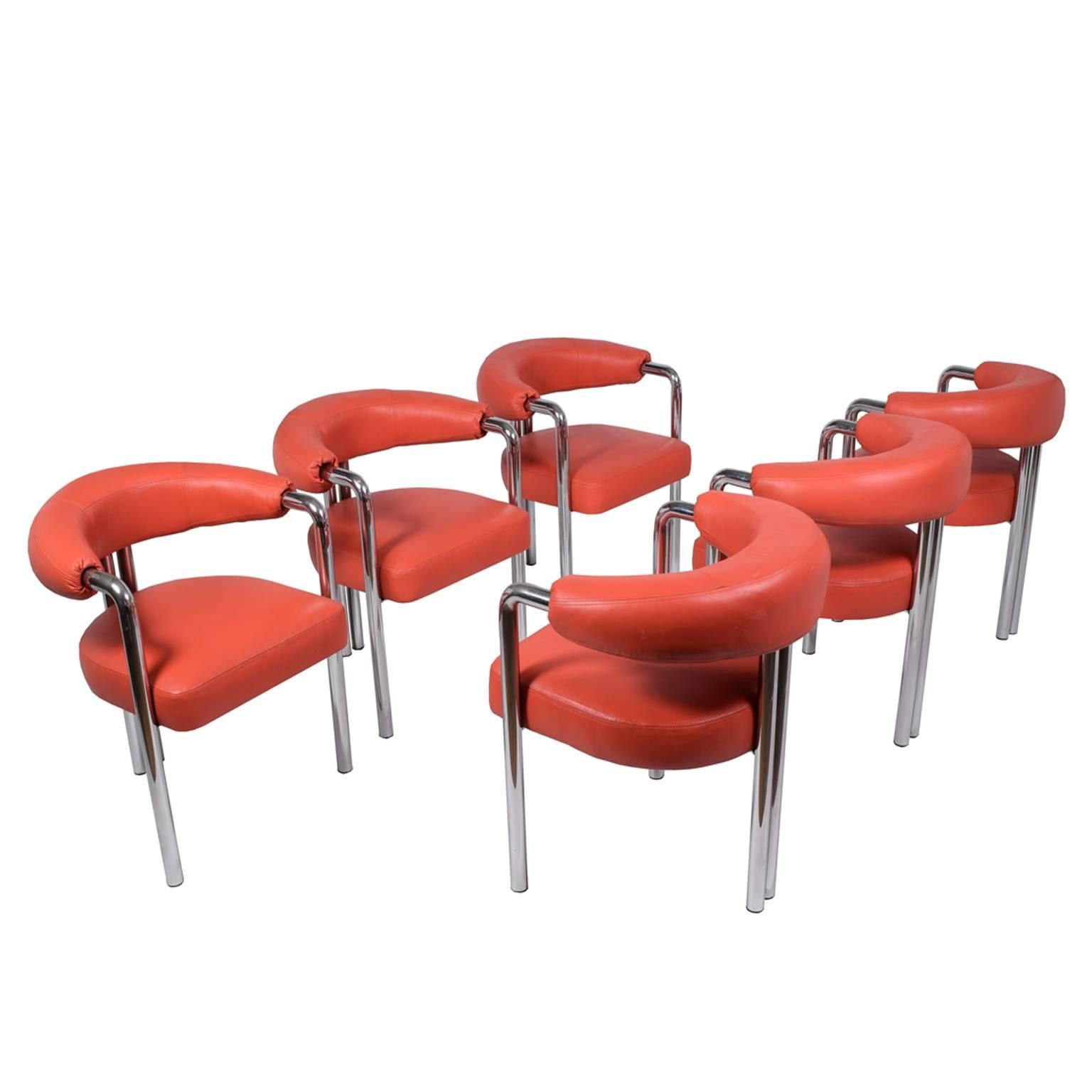 Canadian Set of Six Dining Chairs by Desede/Nienkamper Mfg.