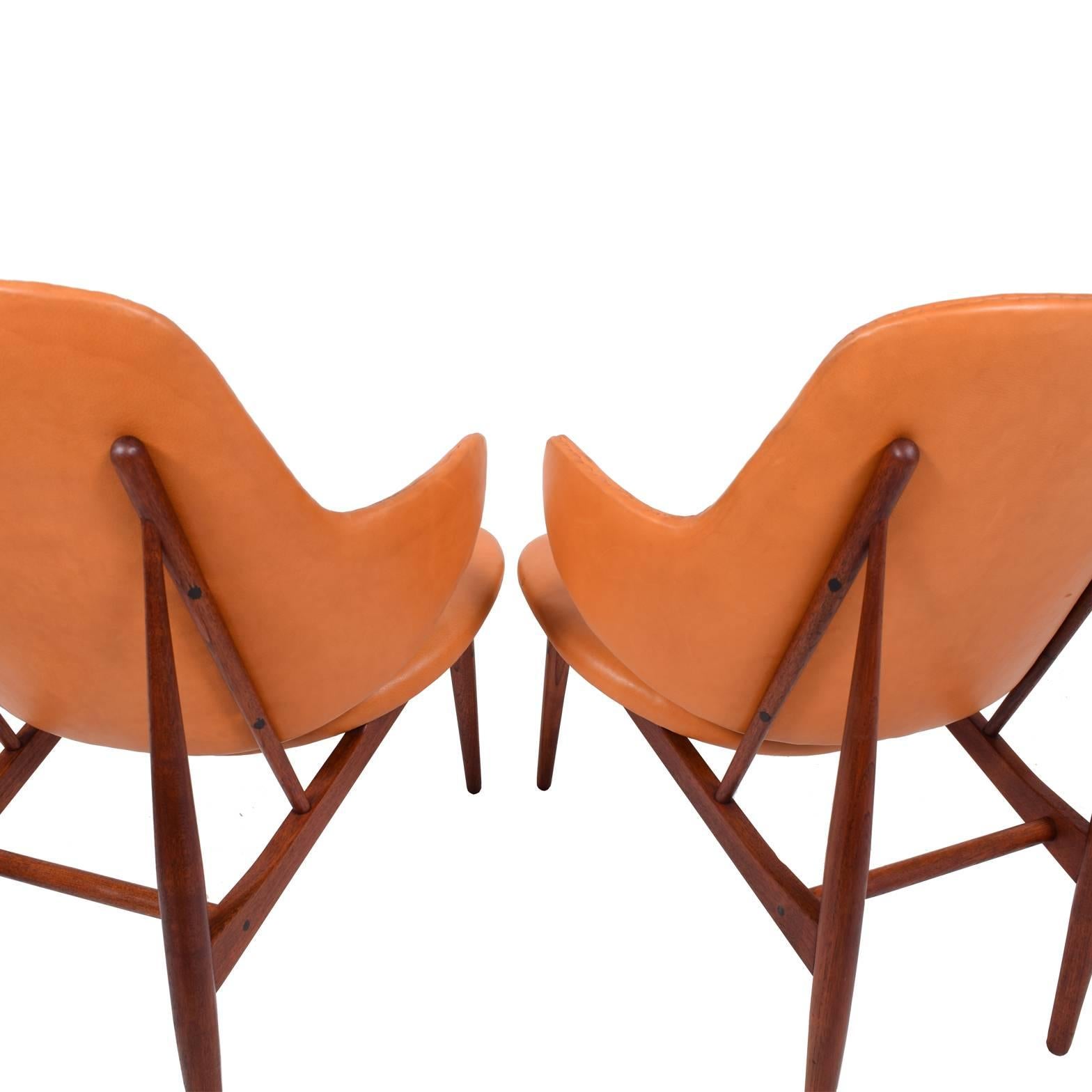Pair of easy Chairs by Ib Kofod-Larsen for Christensen & Larsen 1