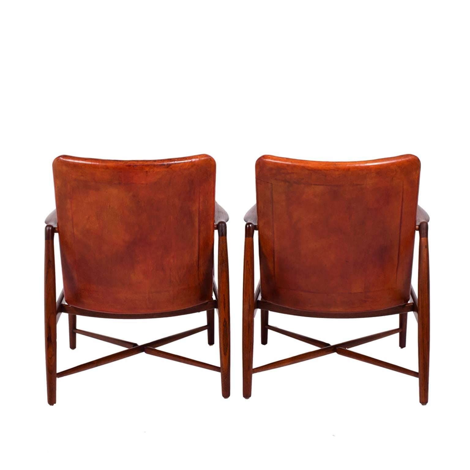 Scandinavian Modern Pair of Finn Juhl Chairs for Bovirke, 1946