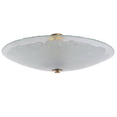 Large Orrefors Glass Art Deco Fixture