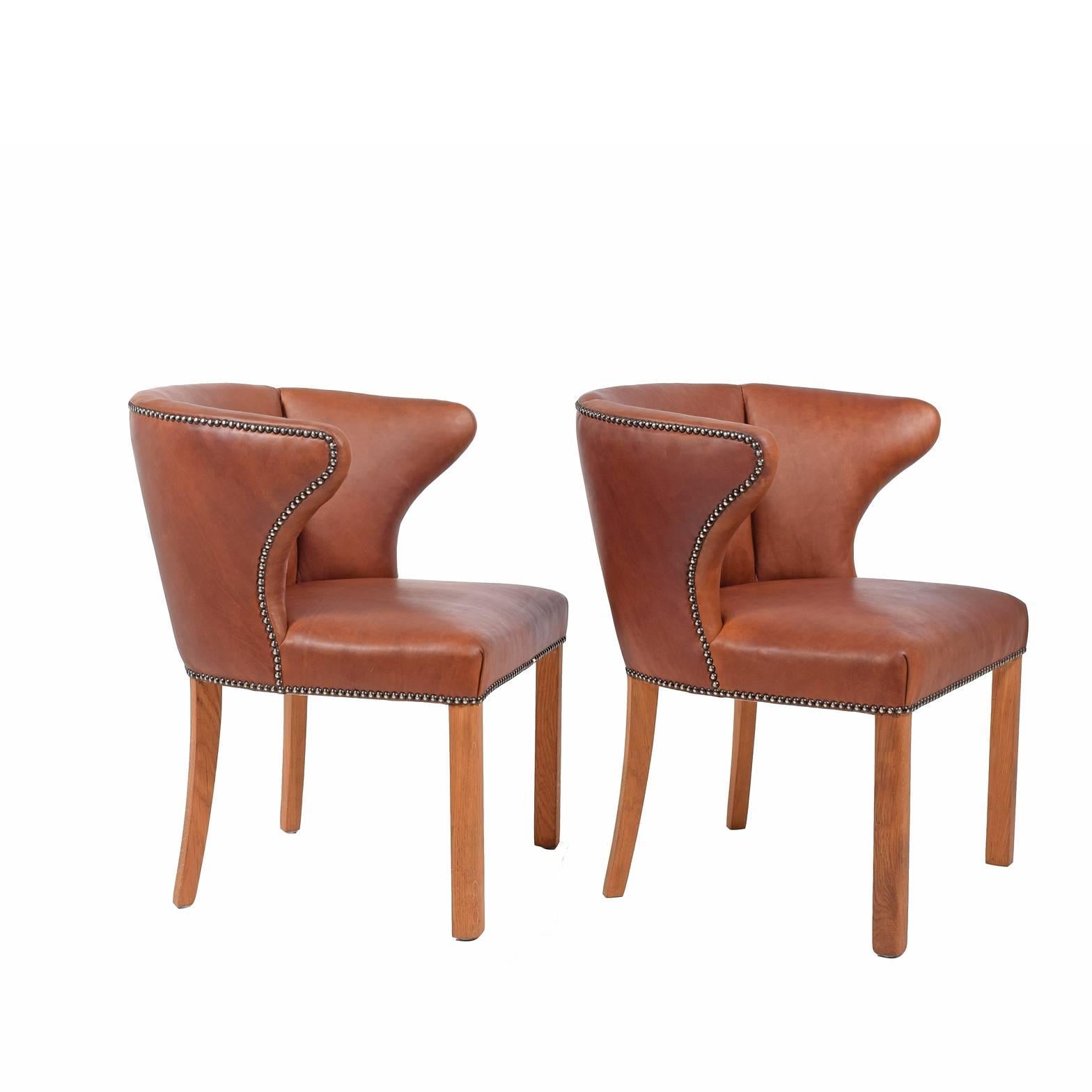 1940s Pair of Armchairs Attributed Frits Henningsen In Good Condition In Hudson, NY