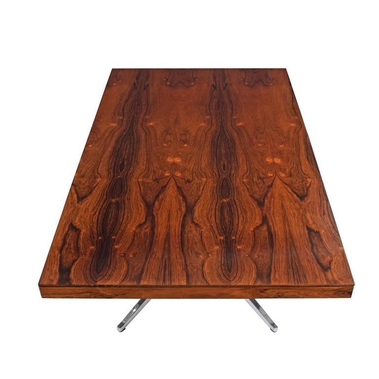 Florence Knoll Rosewood Executive Table Desk for Knoll at 1stDibs