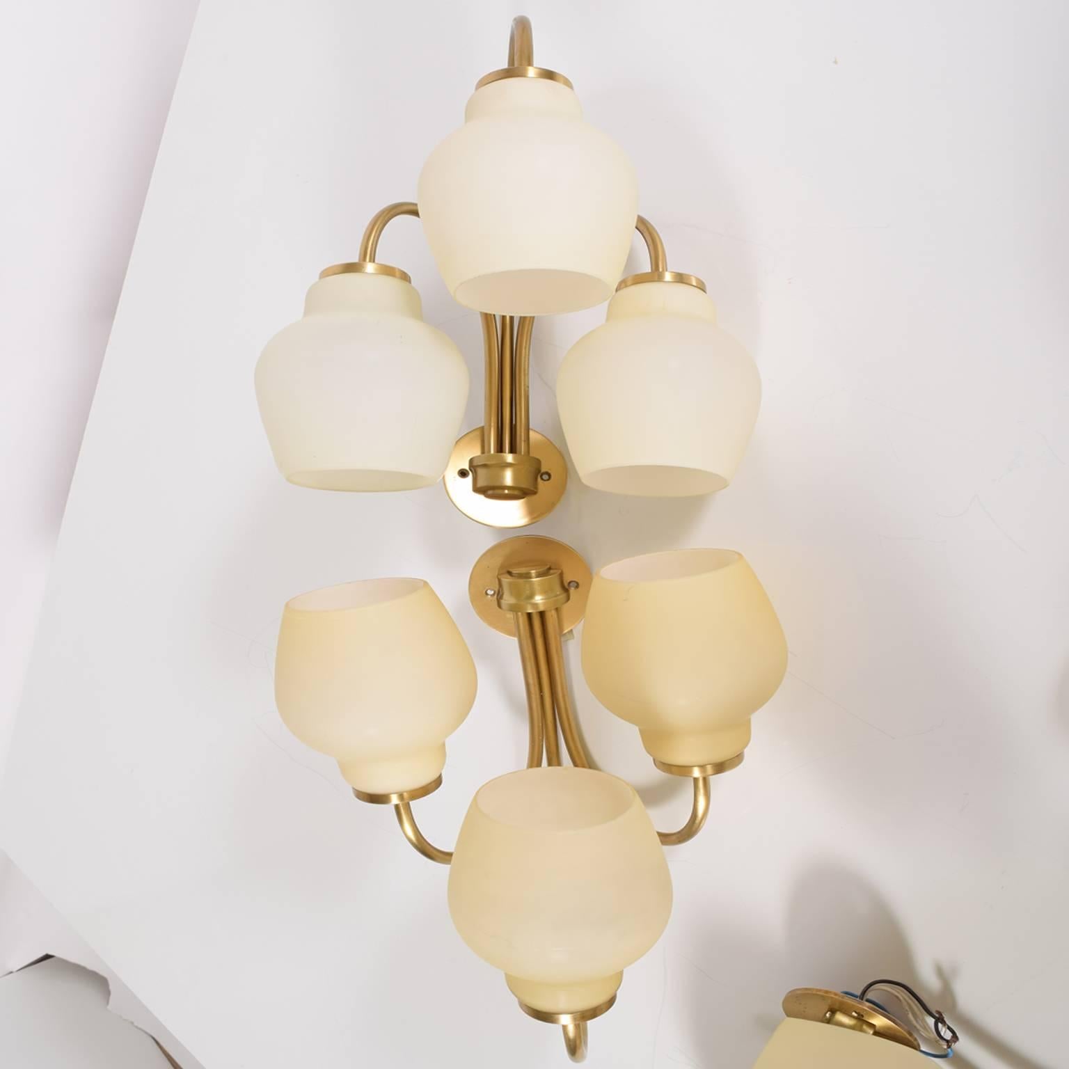 Mid-20th Century Four Wall Sconces Attributed to Vilhelm Lauritzen