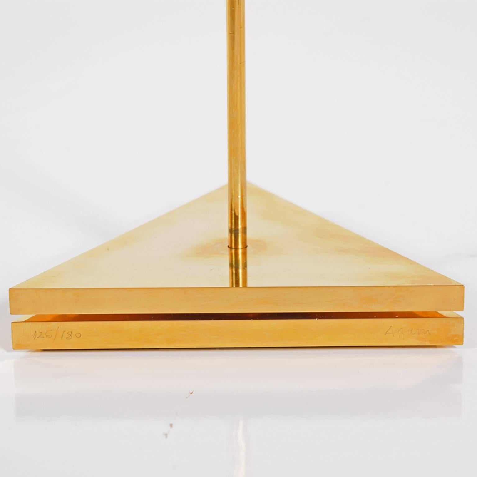 Sculpture by Yaacov Agam ‘Peace Candelabra’ Edition of 180 In Excellent Condition In Hudson, NY