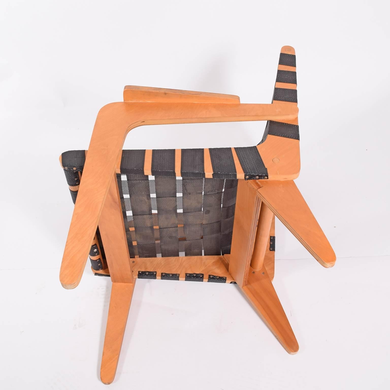 Bentwood 1940s Klaus Grabe Plywood Armchair For Sale