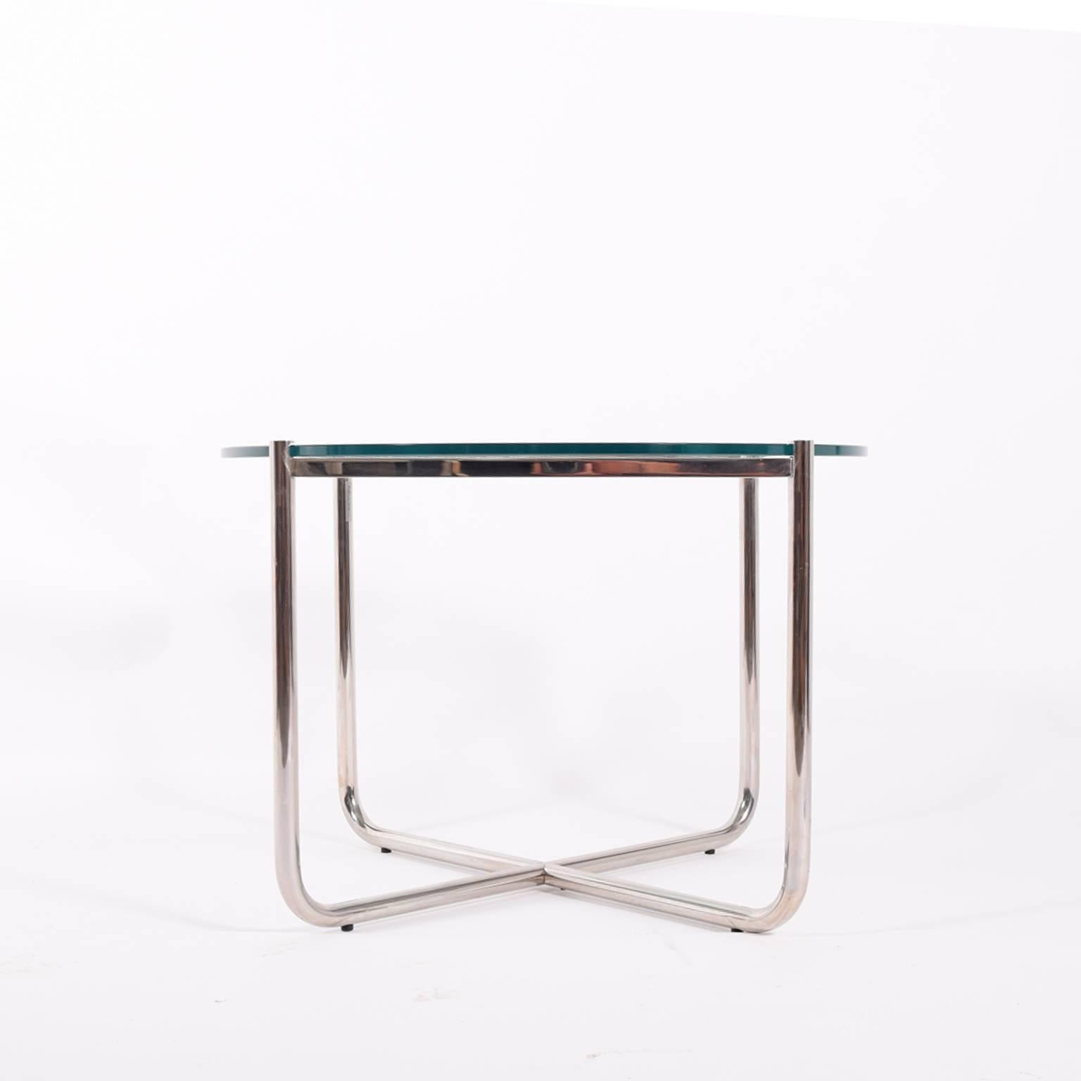 One of Mies' early designs from the 1920s with impressed Knoll logo to the chrome steel tubing.