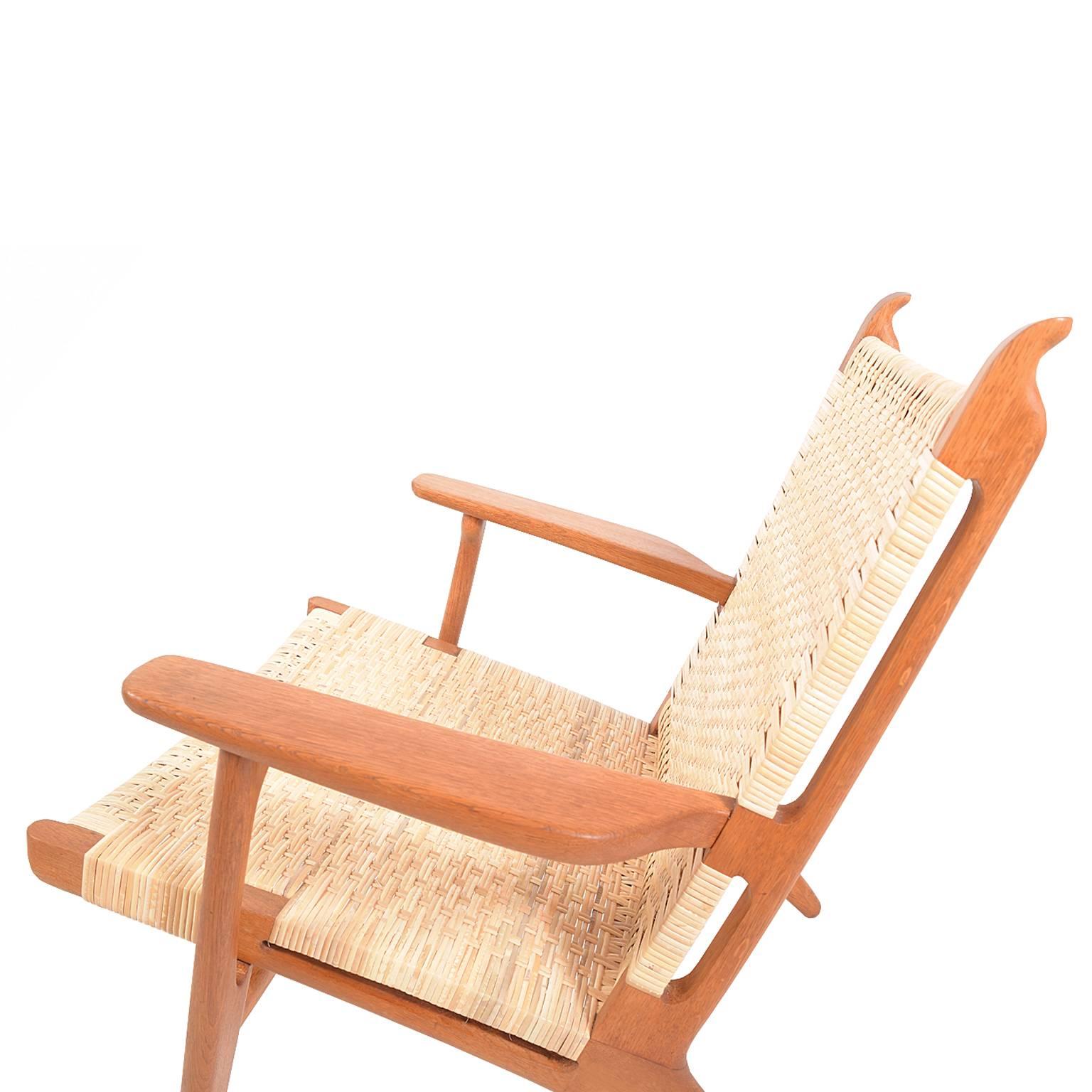 Hans Wegner CH27 Lounge Chair für Carl Hansen im Zustand „Gut“ in Hudson, NY