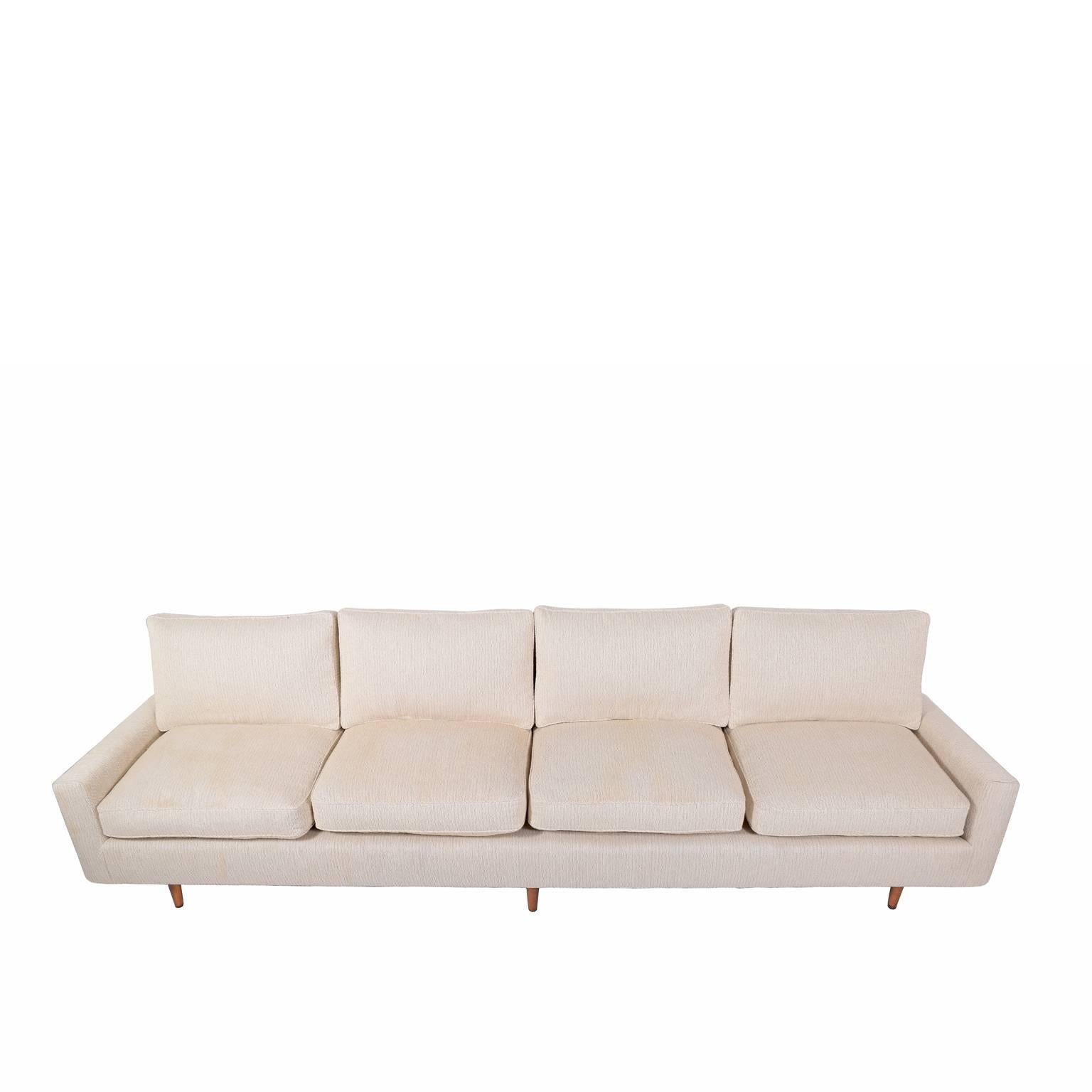 Modern Rare Four-Seat Florence Knoll Sofa #26