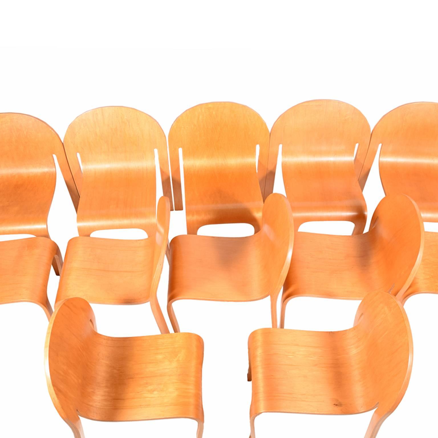 Set of Twelve Bodyform Chairs by Peter Danko 1