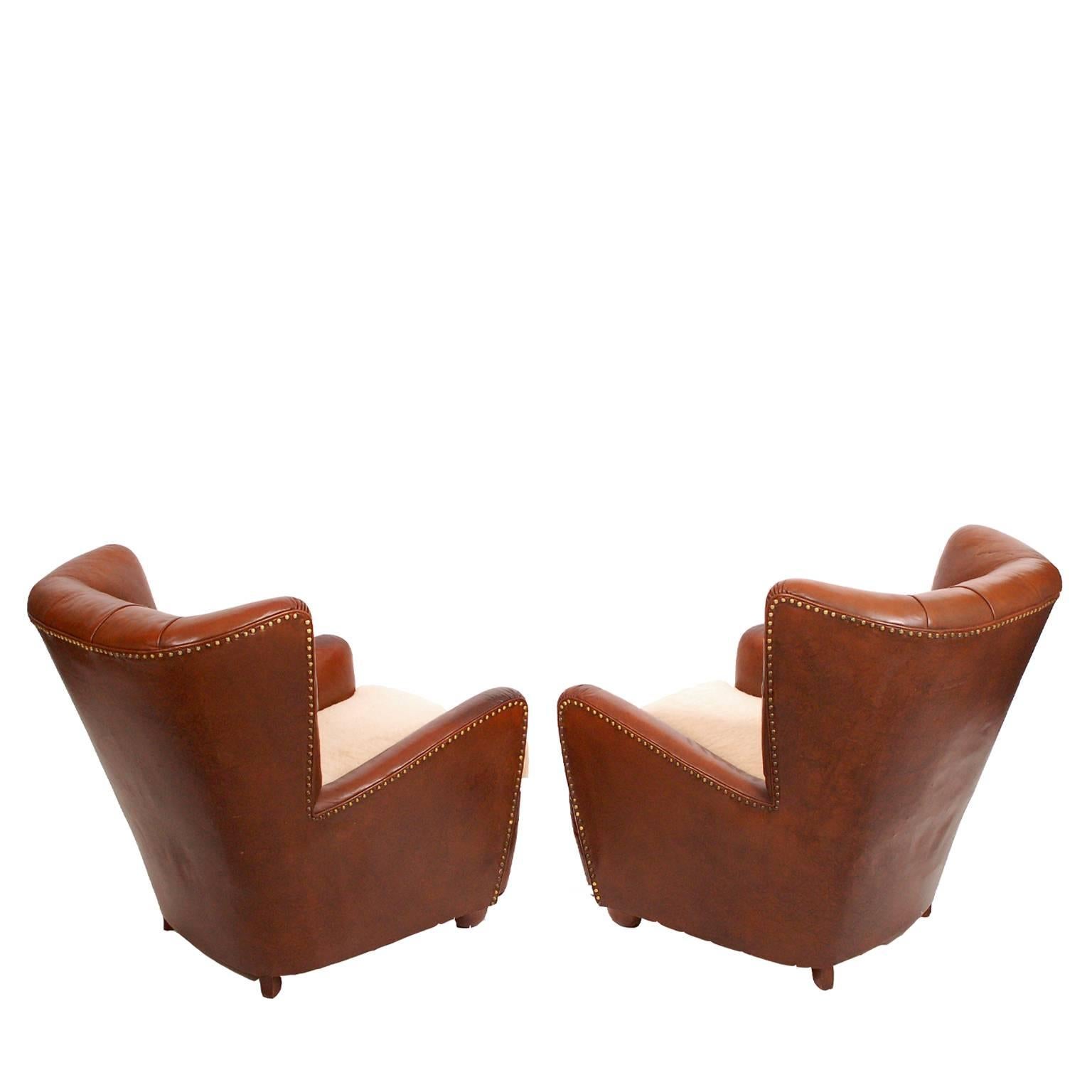 Paar dänische Sessel aus den 1930er Jahren (Moderne)