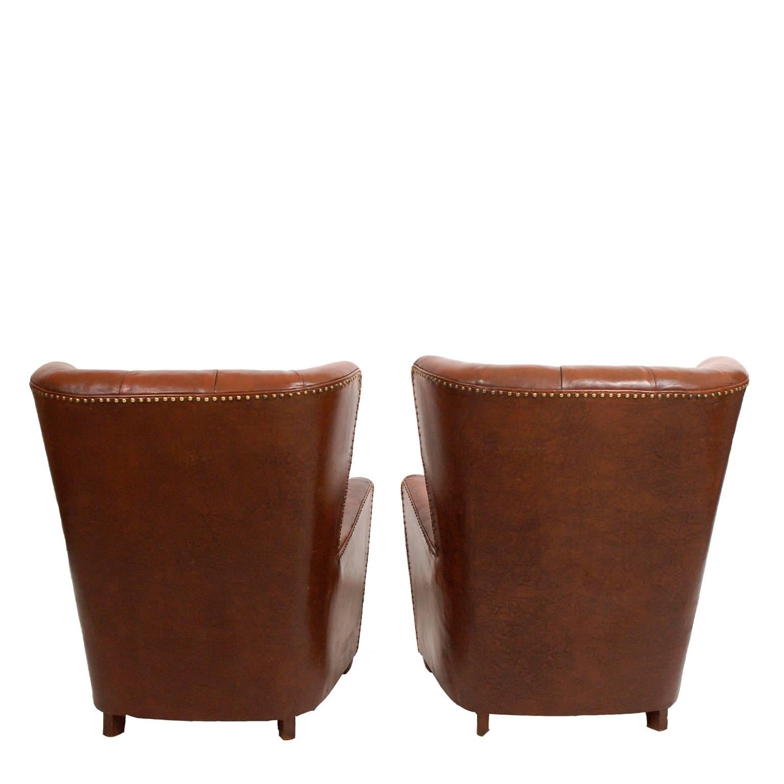 Modern Pair of 1930s Danish Easy Chairs