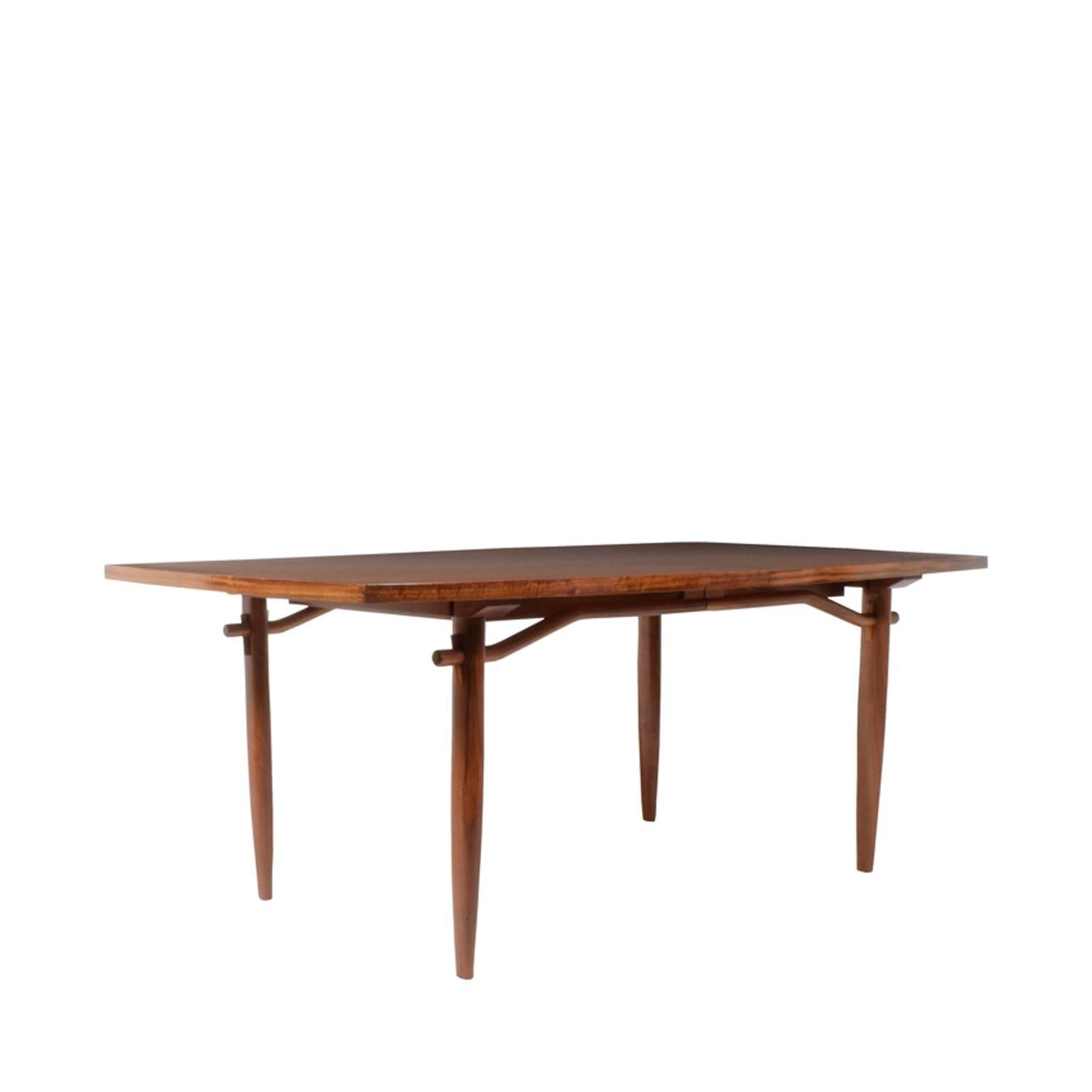 Walnut dining table from Origins group; designed by George Nakashima for Widdicomb in the 1950s. Measure: One 22