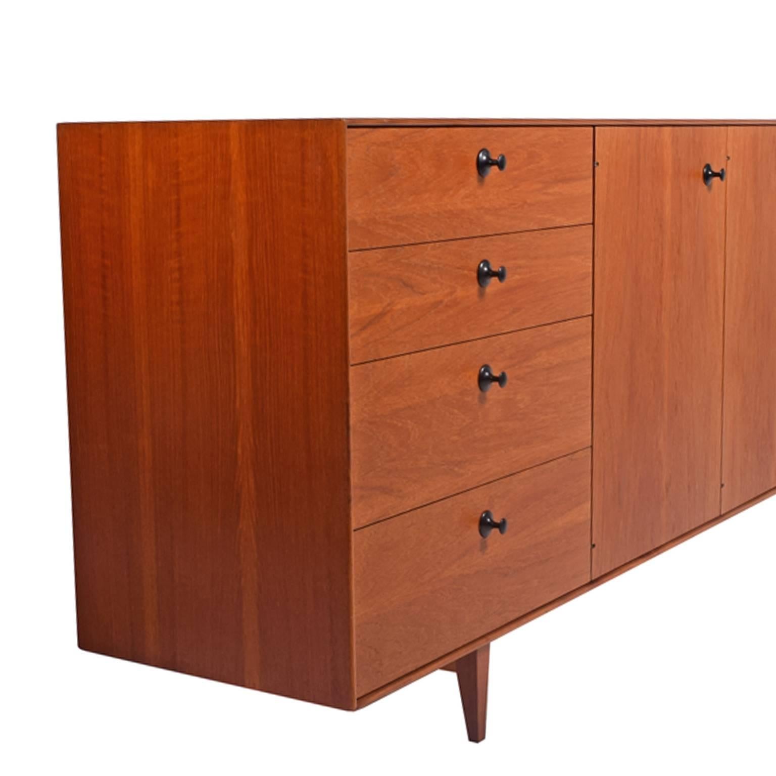 Teak Thin Edge Cabinet by George Nelson and Associates for Herman Miller In Excellent Condition In Hudson, NY