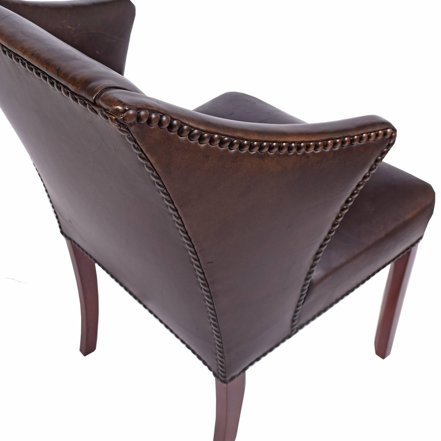 Leather 1940s Danish Armchair