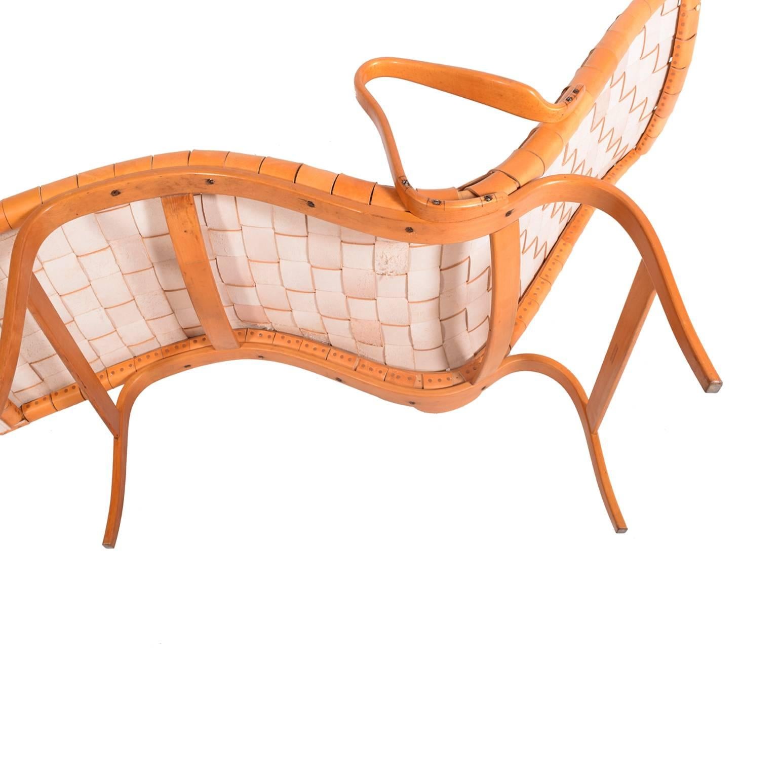 Beech 'Pernilla 3' Lounge Chair by Bruno Mathsson for Karl Mathsson