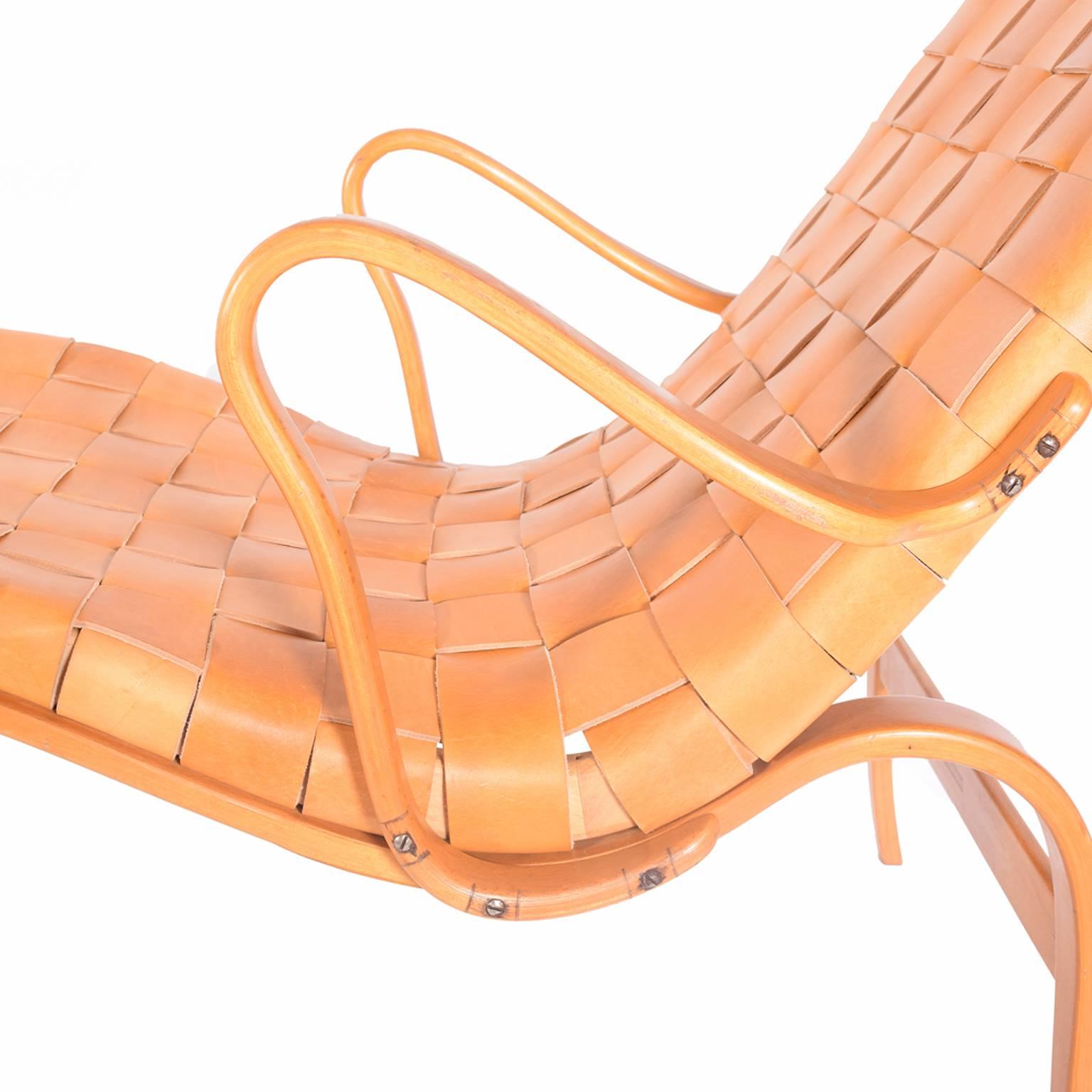 Swedish 'Pernilla 3' Lounge Chair by Bruno Mathsson for Karl Mathsson