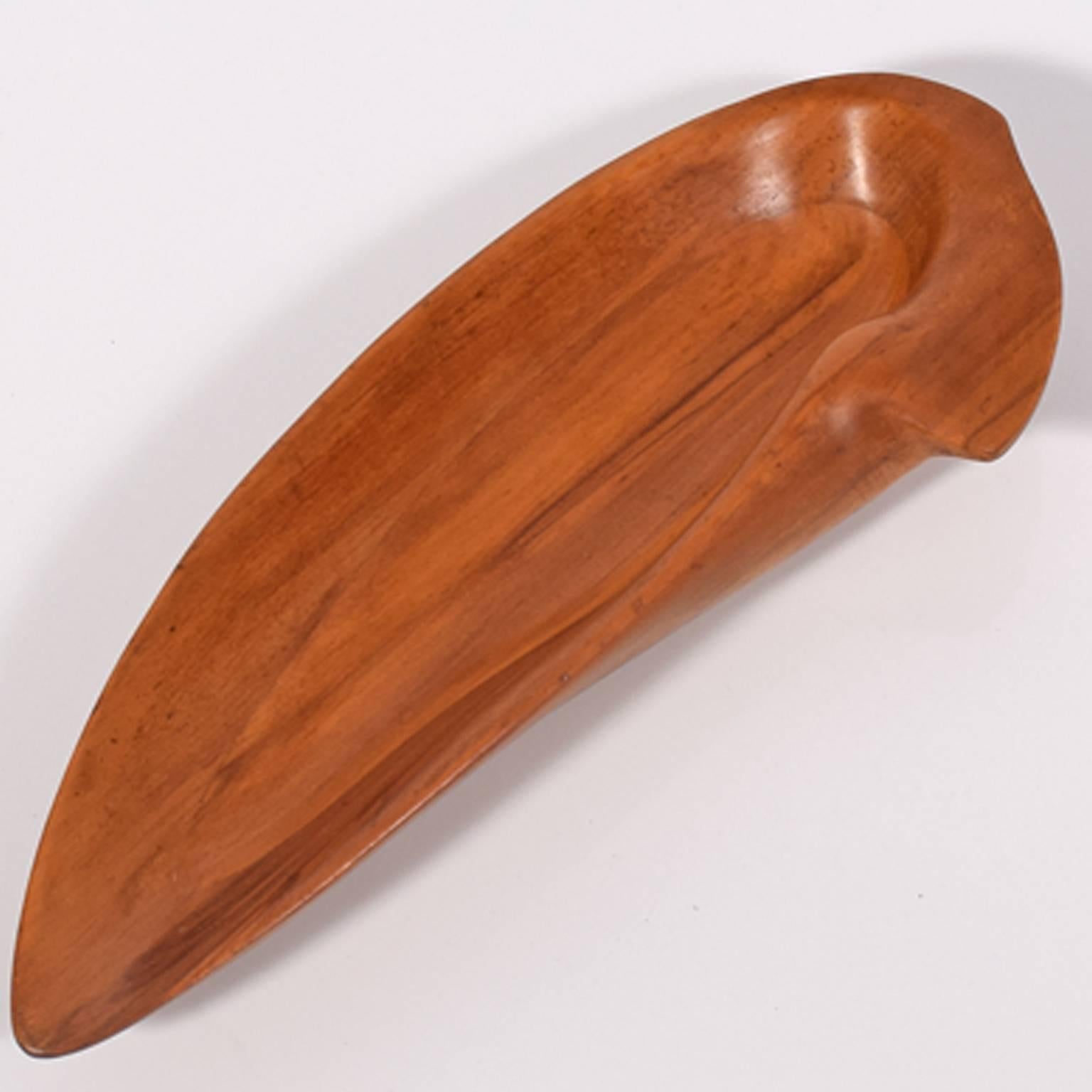 Holzschale „Oceana“ aus Holz, entworfen von Russell Wright für Klise (amerikanisch) im Angebot