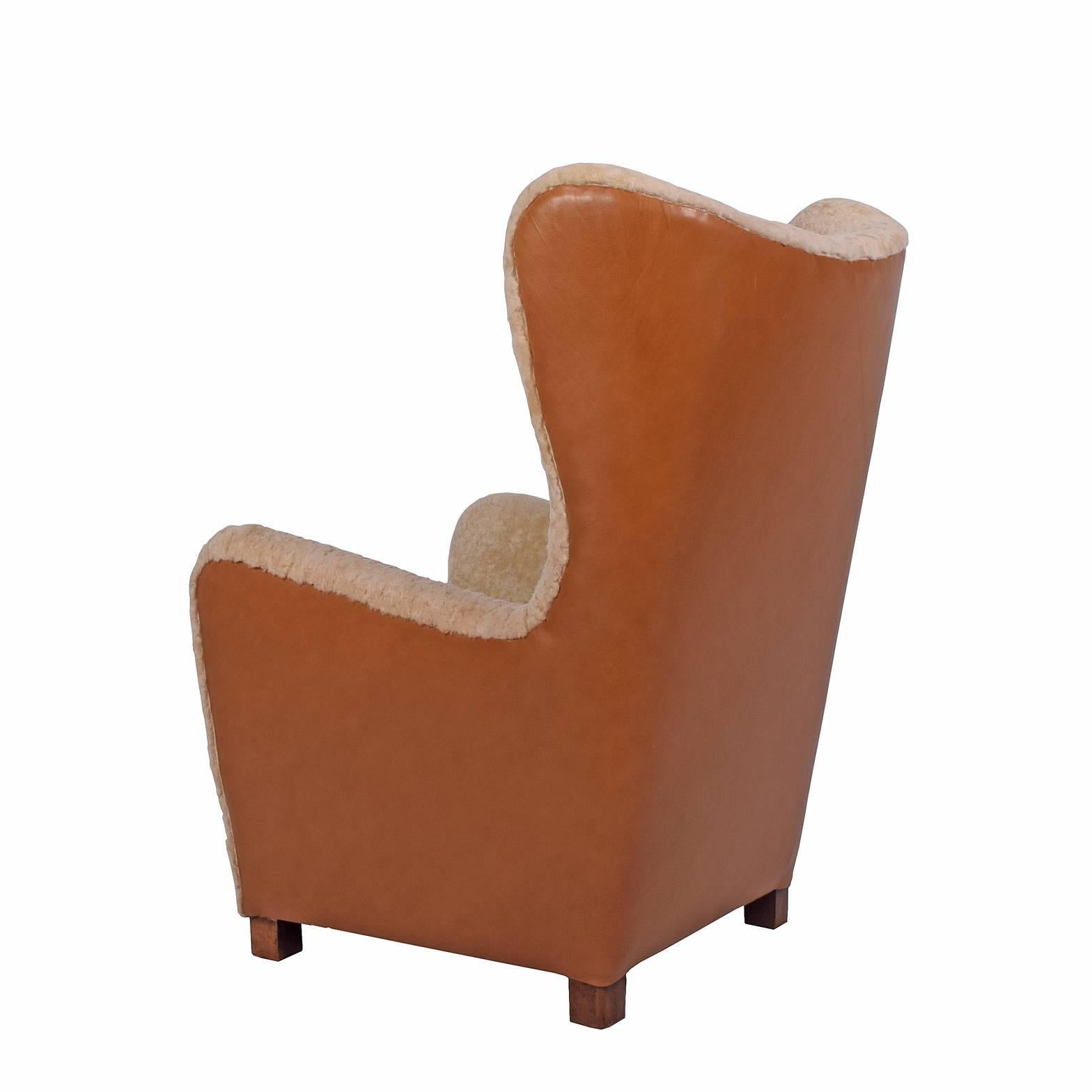 Danish 1942 Fritz Hansen Lounge Chair Model #1672
