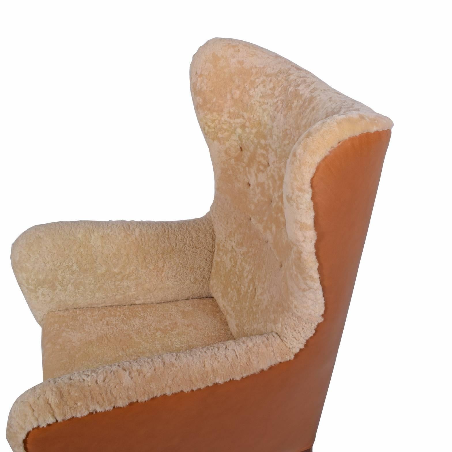 Mid-20th Century 1942 Fritz Hansen Lounge Chair Model #1672